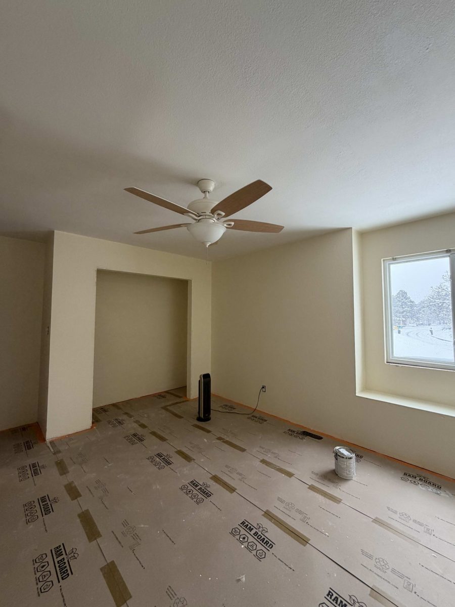 home interior after popcorn ceiling removal