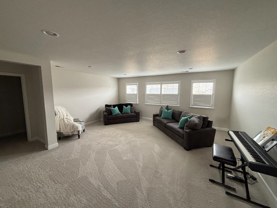 white painted living room interior