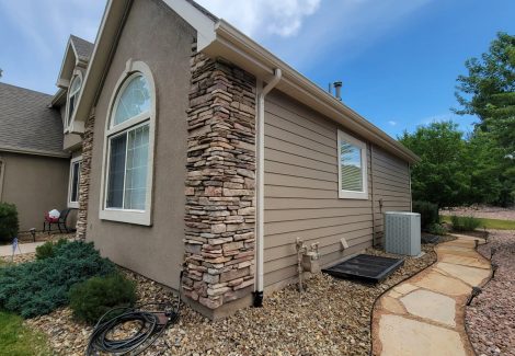 painted siding and stucco home exterior
