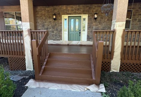 Front Porch Staining Project