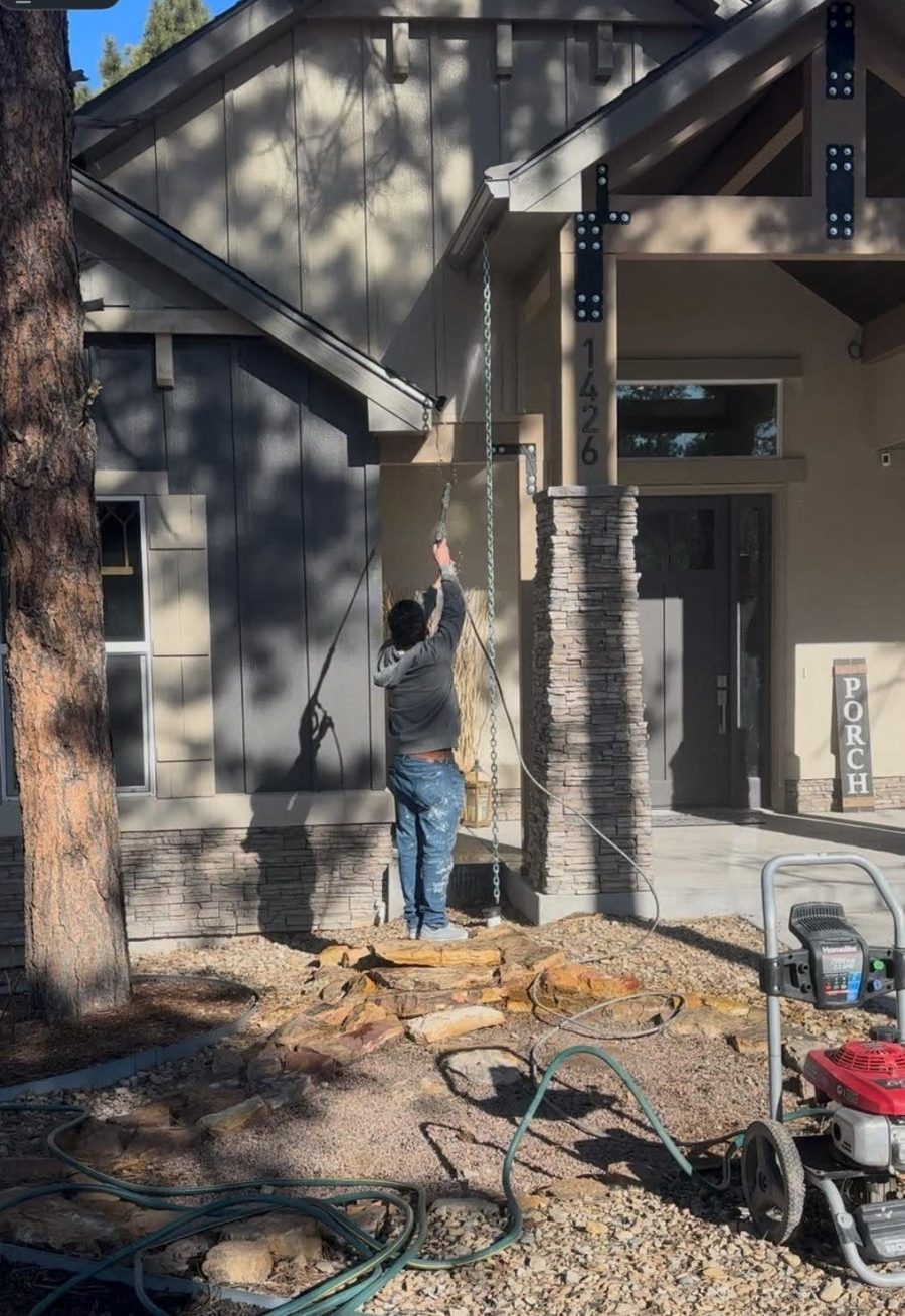 man power washing house Preview Image 1