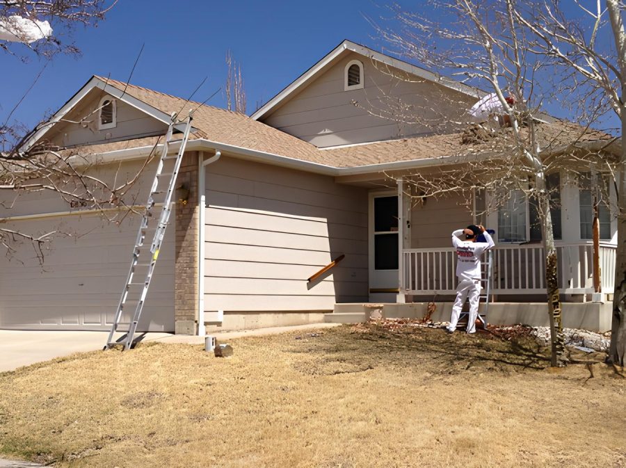 Exterior Trim Painting in Progress