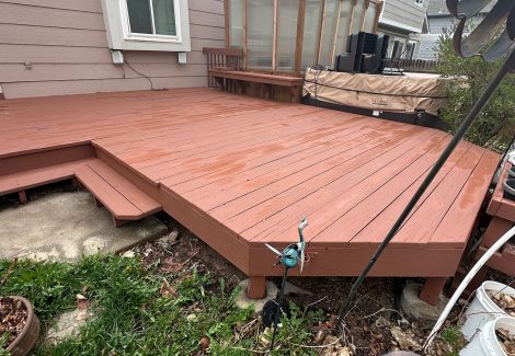 stained deck