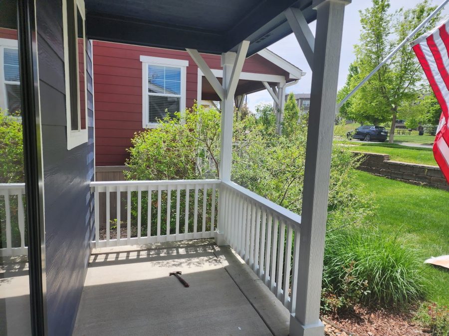 white painted patio railing Preview Image 1