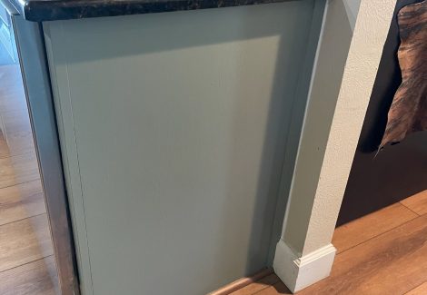 green painted kitchen cabinets