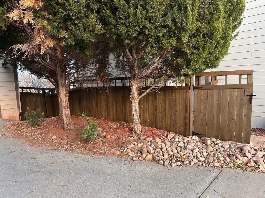 wooden fence with dark stain Preview Image 2