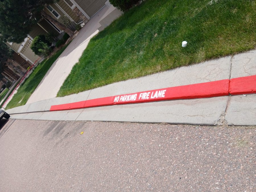 side view of painted fire lane Preview Image 2