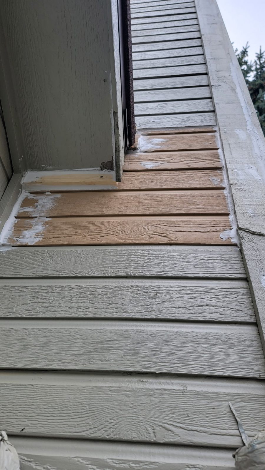 siding with replaced boards before painting Preview Image 3