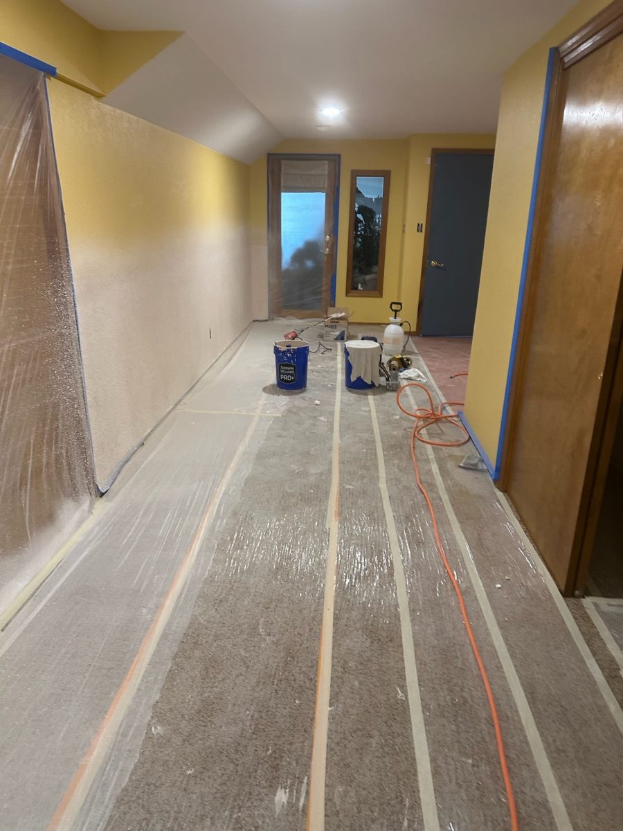 house interior with paint prep coverings Preview Image 6