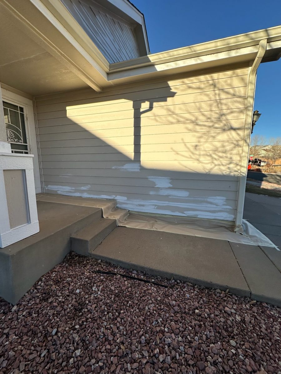 house exterior with primer before repaint Preview Image 2