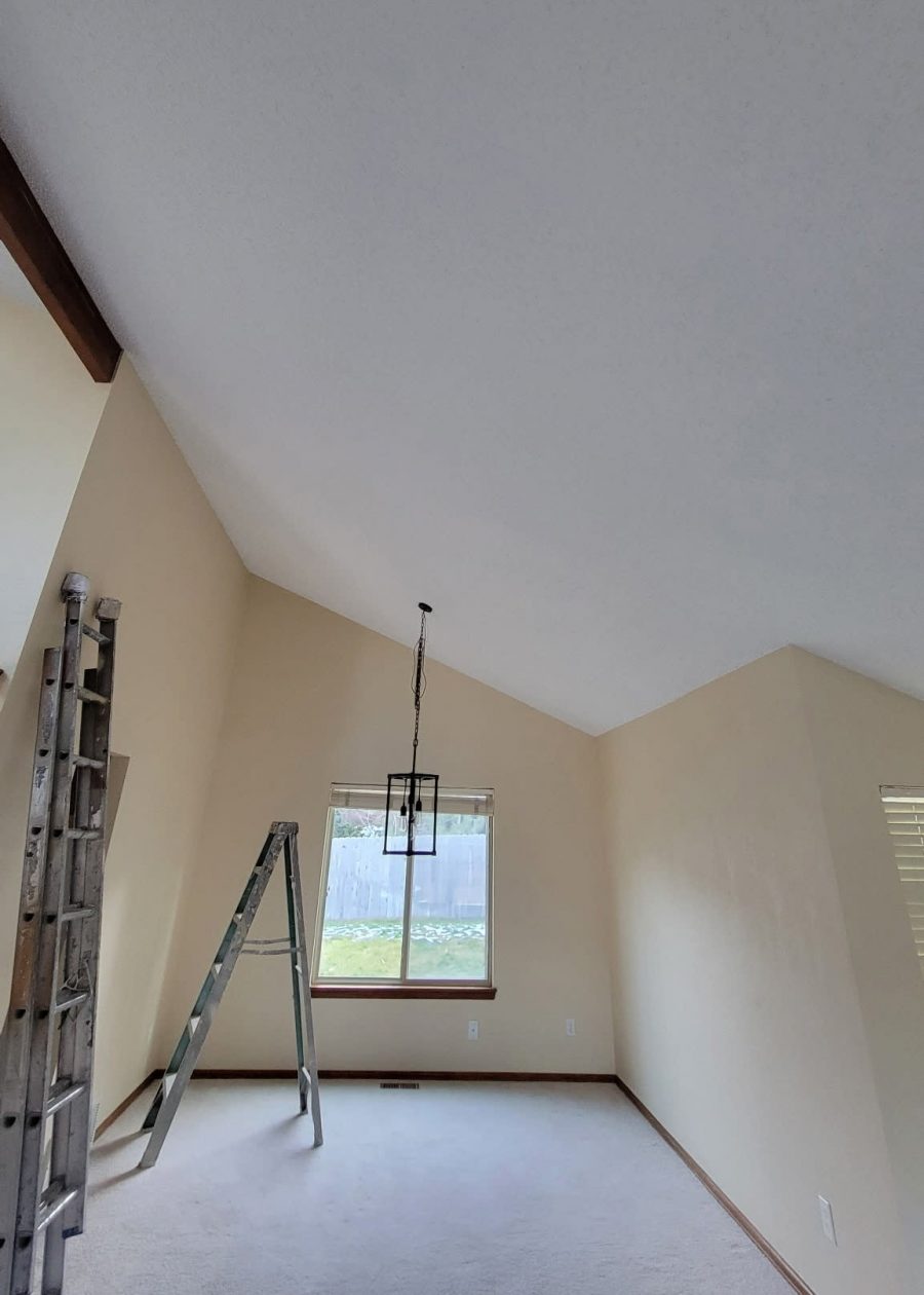 home interior with plastic sheeting during painting Preview Image 5