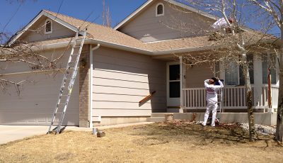 Exterior Trim Painting in Progress