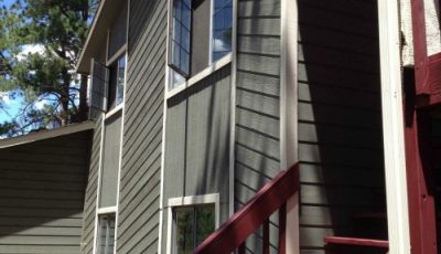 Monument Front Stairs Red Green Painting