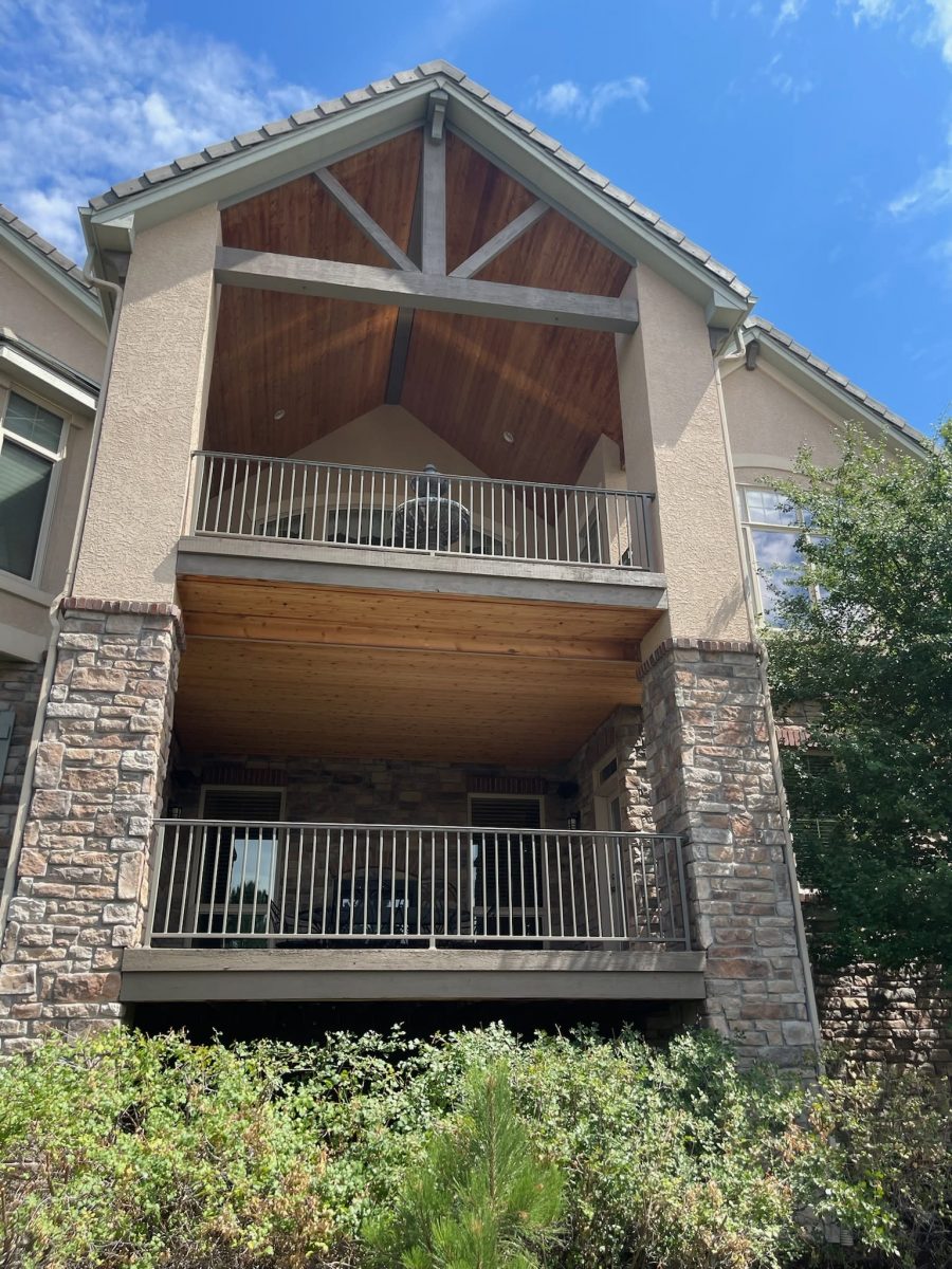 mountain style two story home with vaulted balcony ceiling Preview Image 1