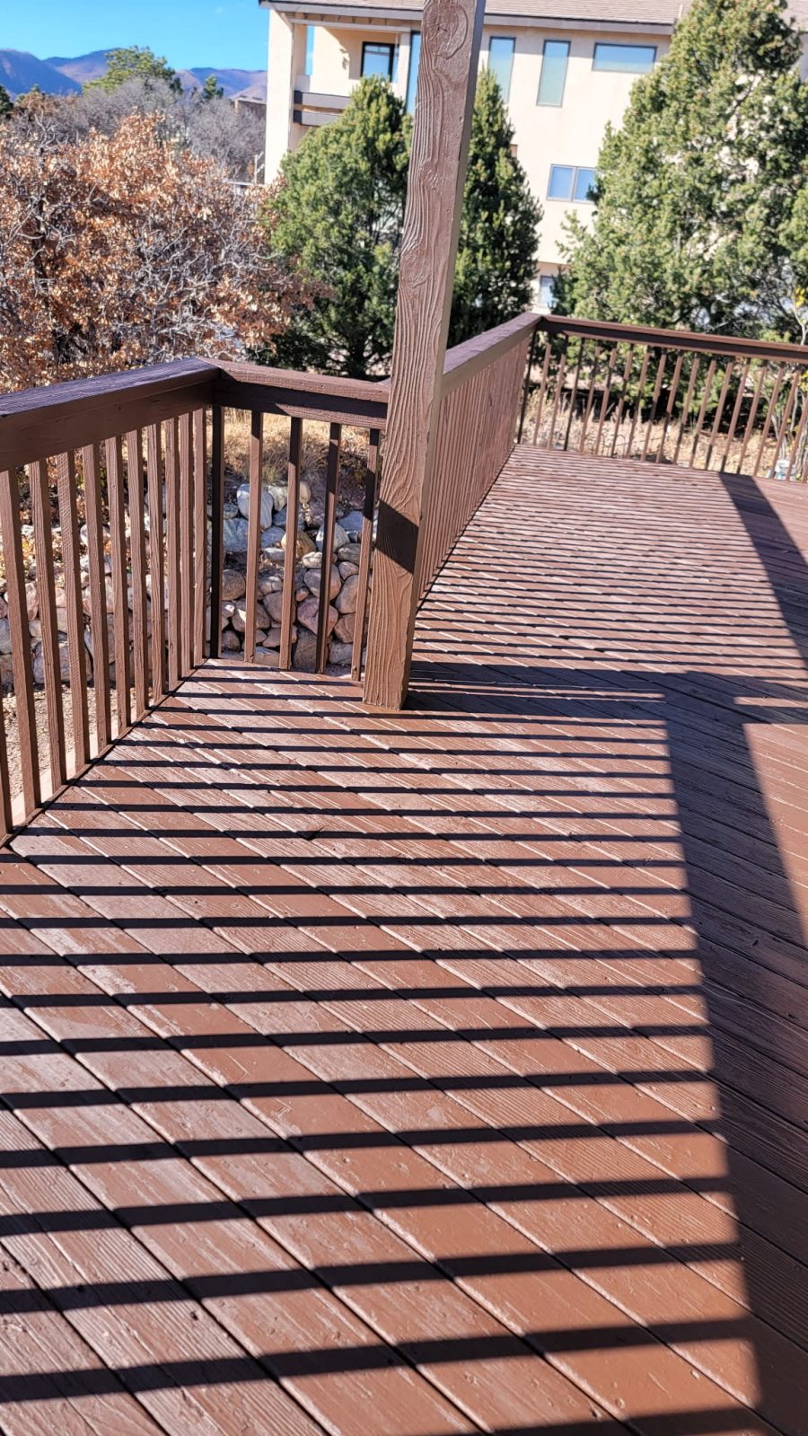 elevated wooden deck after restain project Preview Image 2