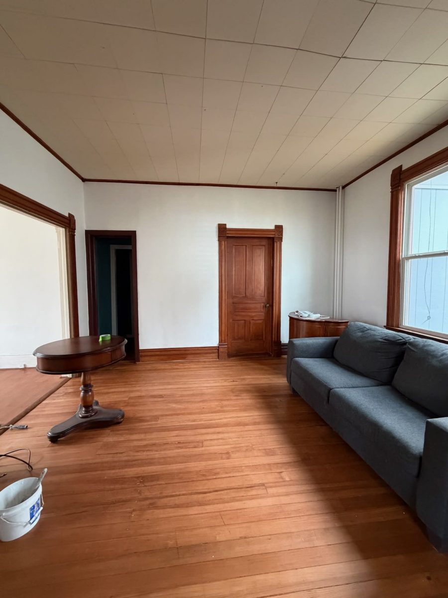 home interior room after wallpaper removal