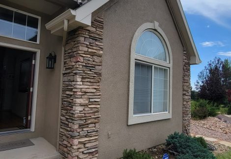 painted stucco home exterior