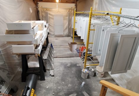kitchen cabinets in progress