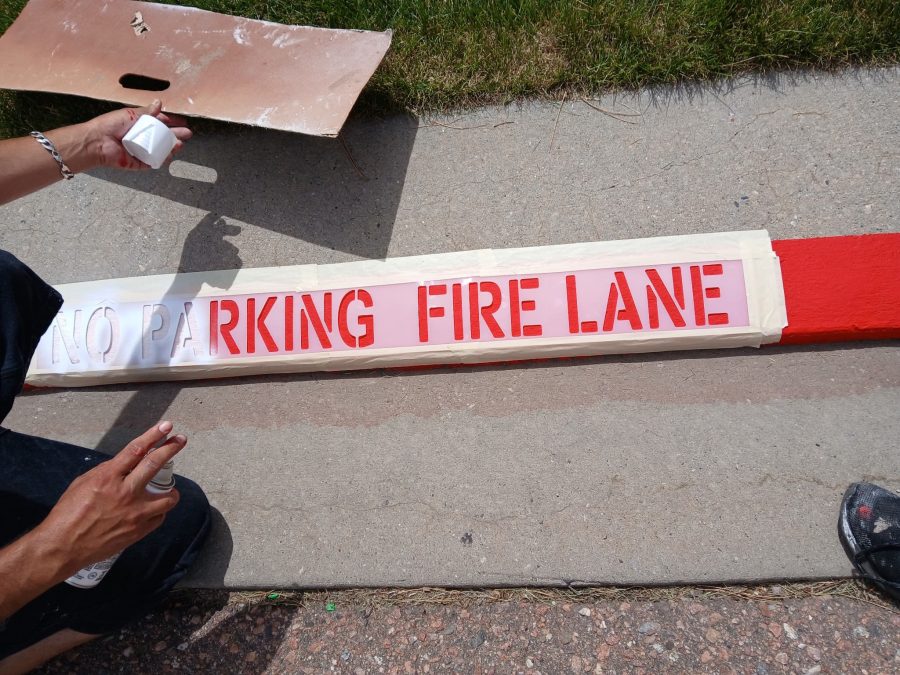 fire lane being painted Preview Image 3