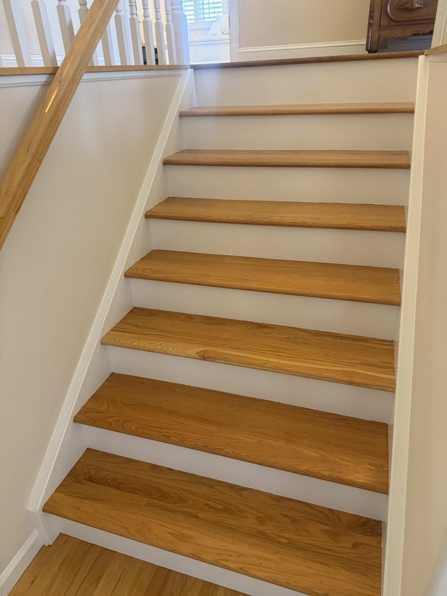 home interior staircase wtih white painted risers and trim Preview Image 1