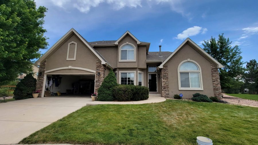 painted stucco home exterior