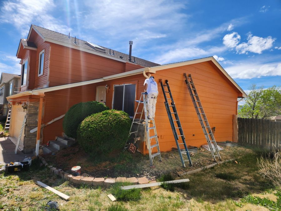 painters working on orange house udate Preview Image 1