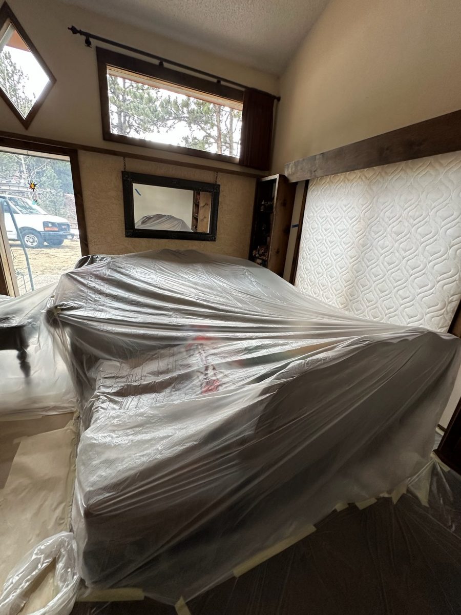 house interior with paint prep coverings Preview Image 1