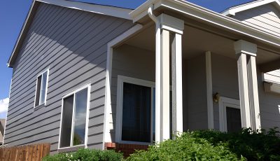 Gray Exterior Siding Repaint
