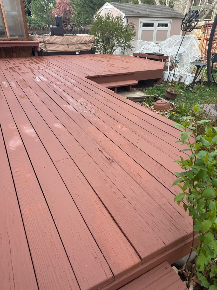 stained deck