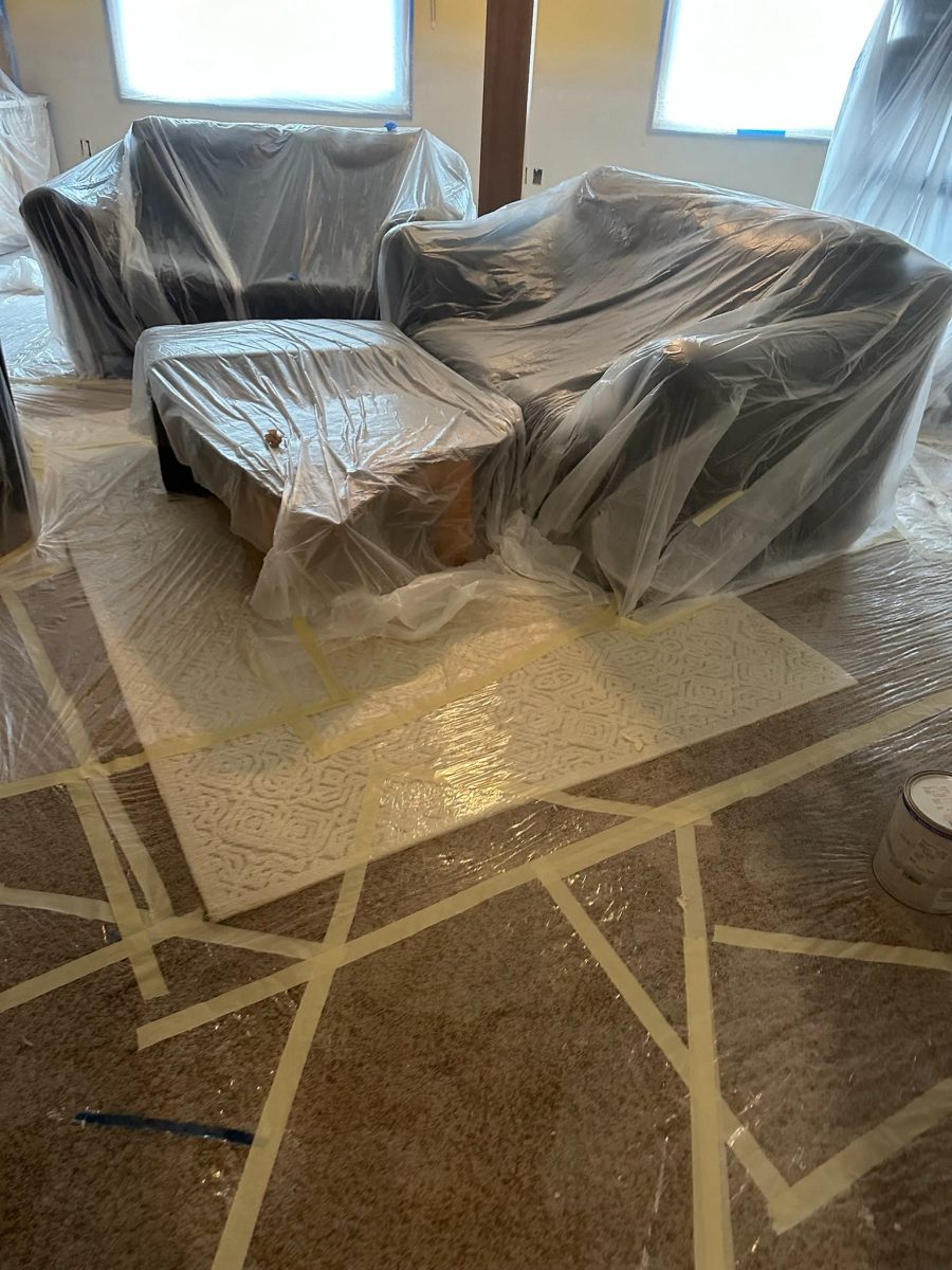 house interior with paint prep coverings Preview Image 2