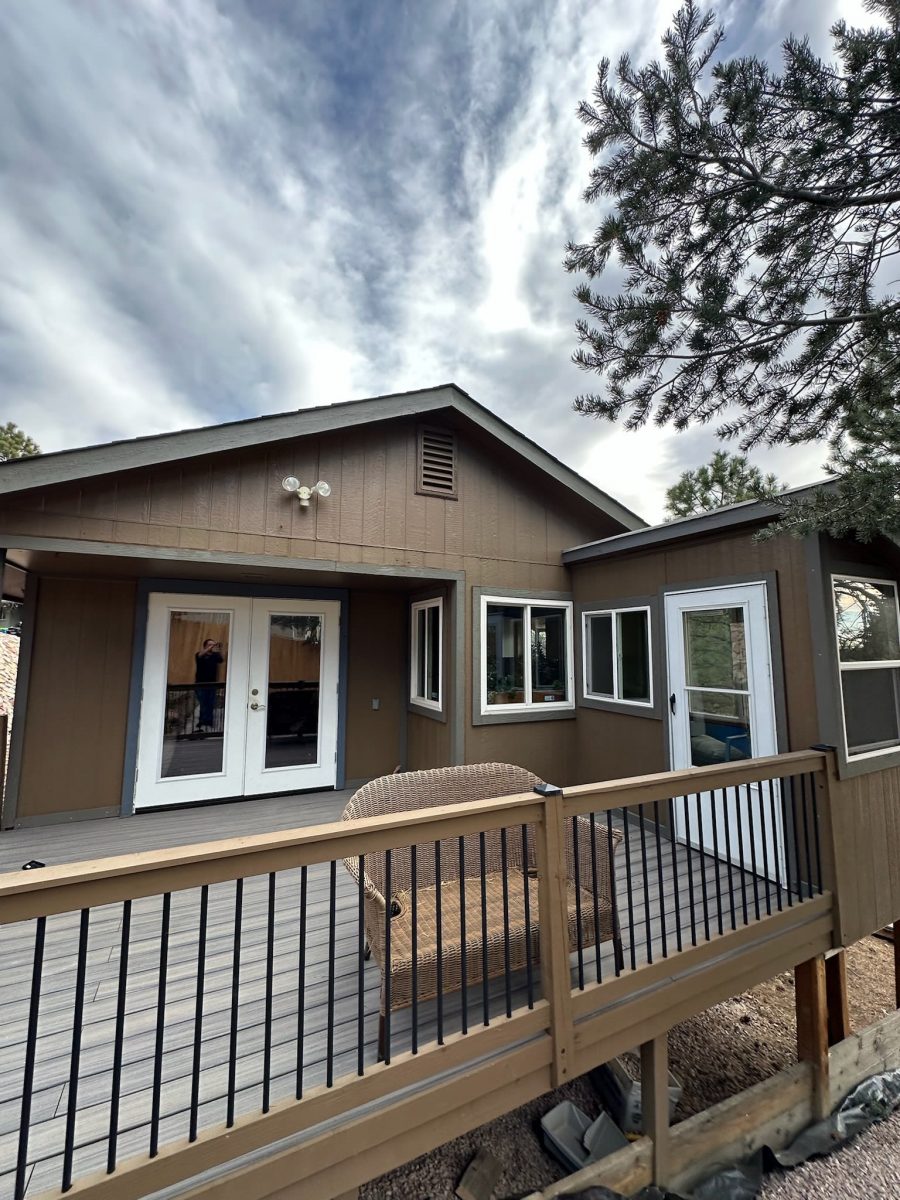 brown painted house exterior
