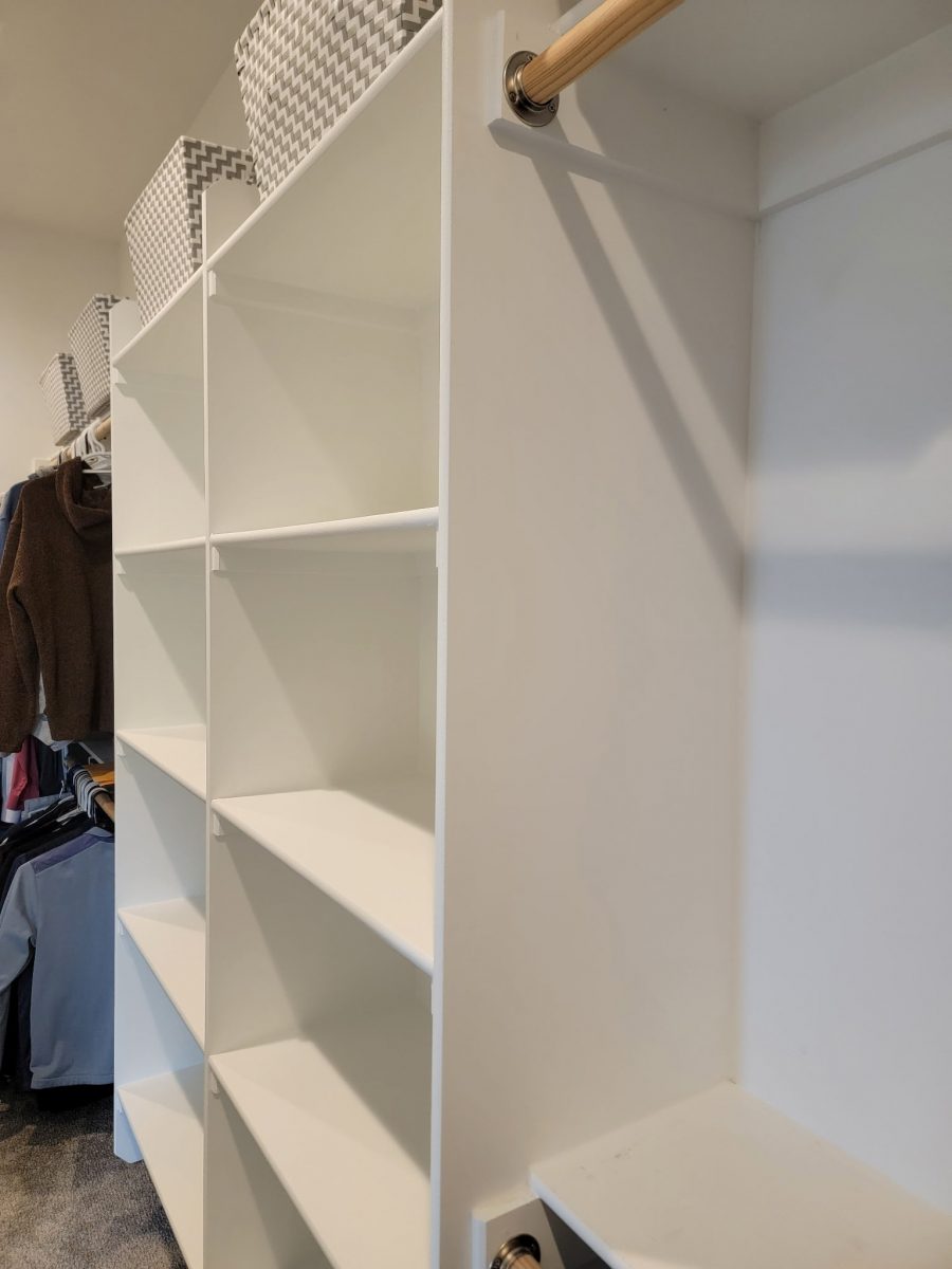 white painted closet shelves Preview Image 1
