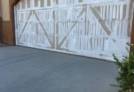 garage door with paint primer