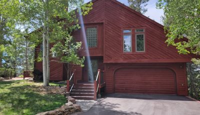 stained wooden house exterior