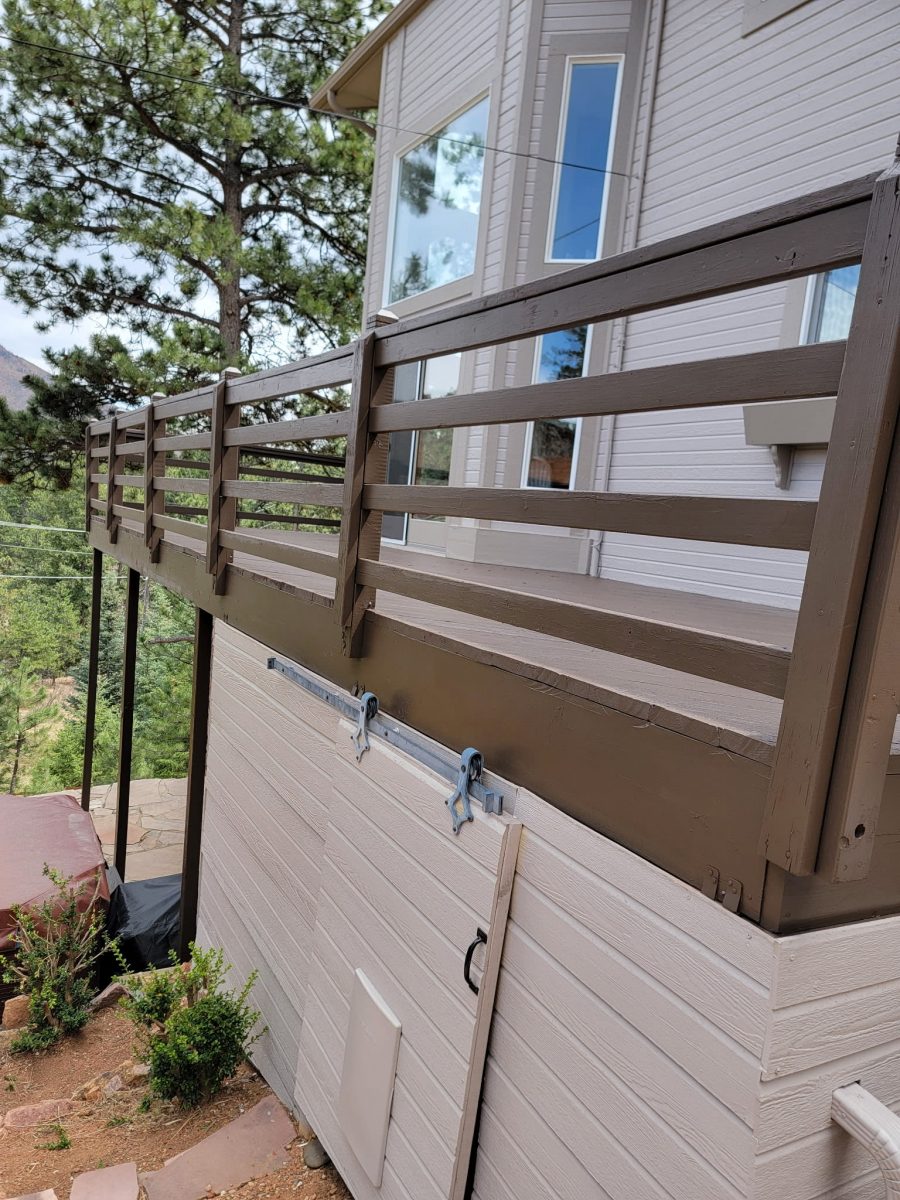 house exterior with brown painted deck Preview Image 5