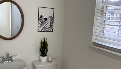 white painted home bathroom