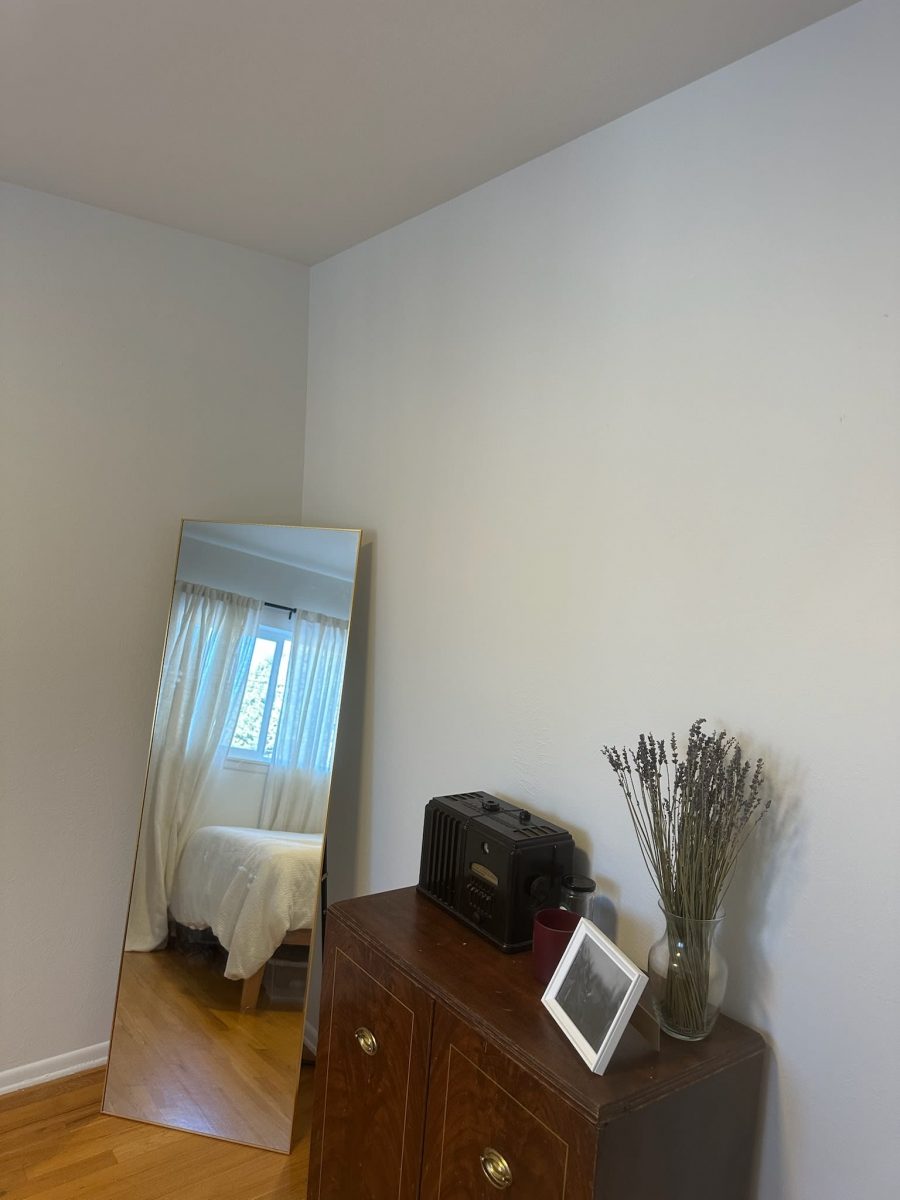 white painted room interior