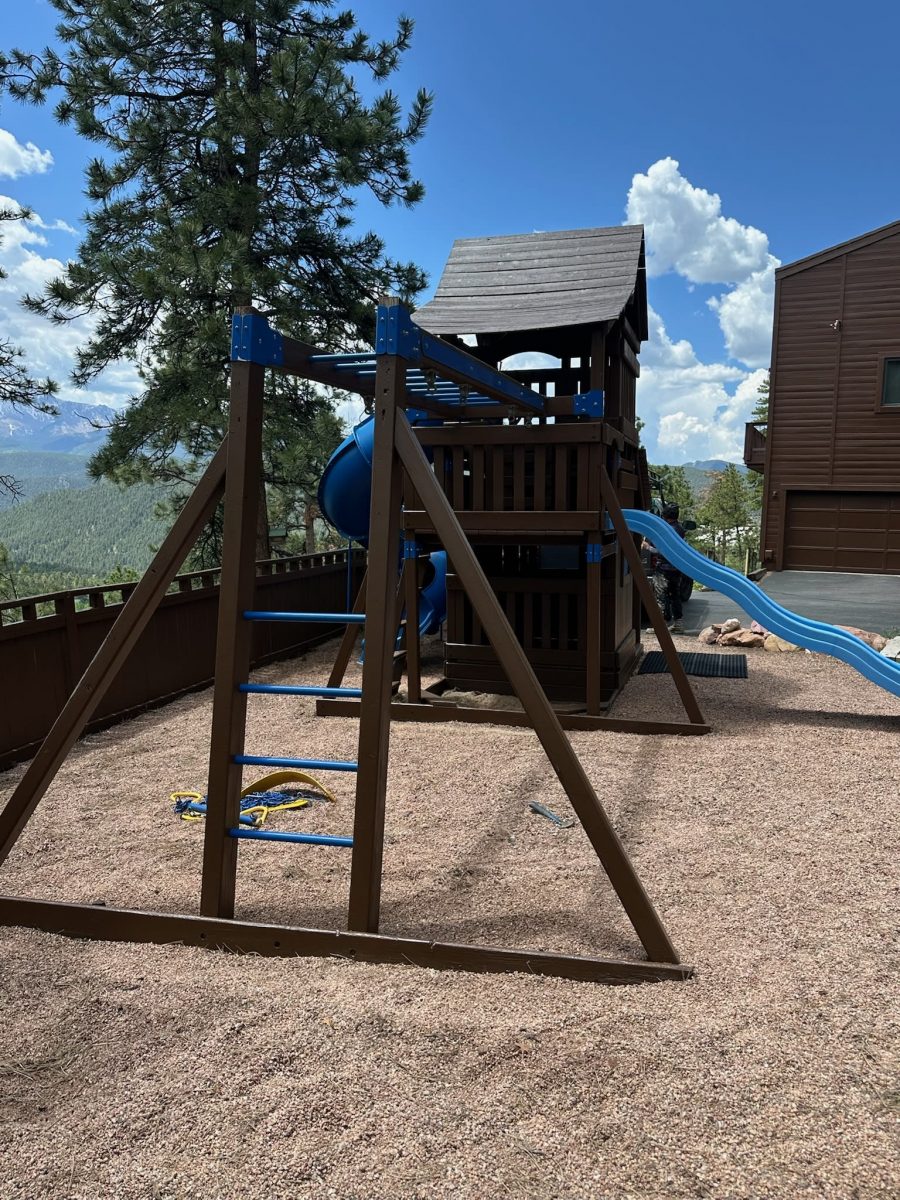 wooden playground structure in park Preview Image 1
