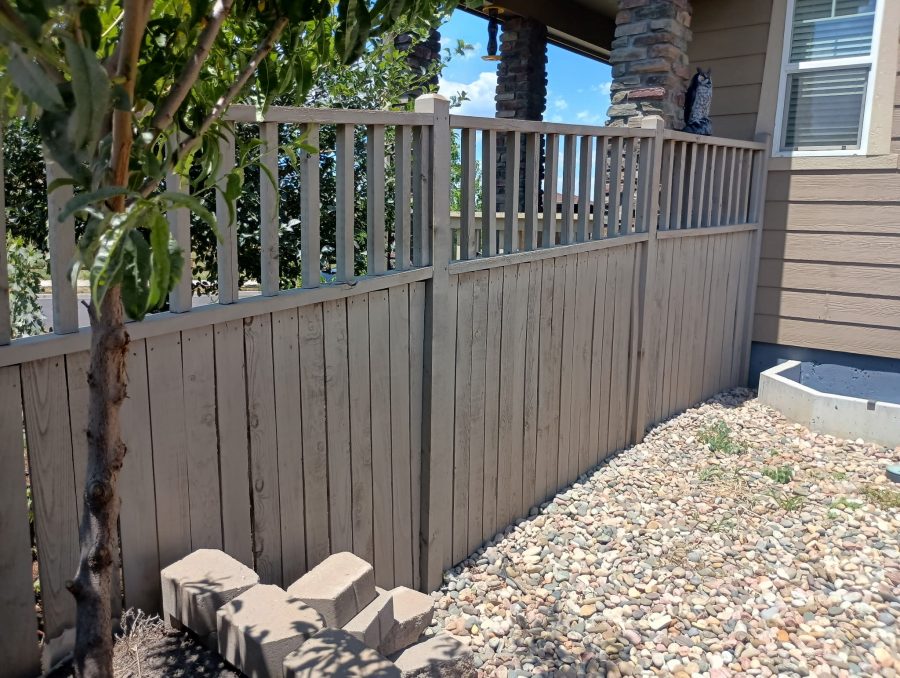 stained wooden fence surrounding home Preview Image 2