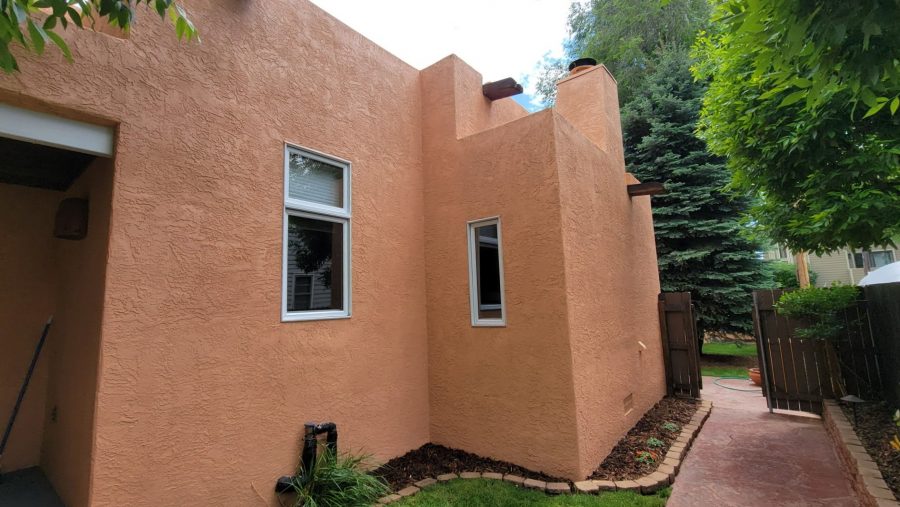 side corner of painted stucco house Preview Image 4