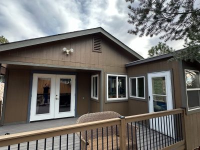 brown painted house exterior