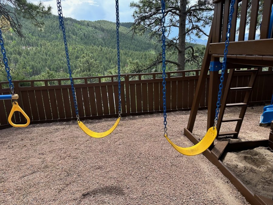 wooden playground structure in park Preview Image 2