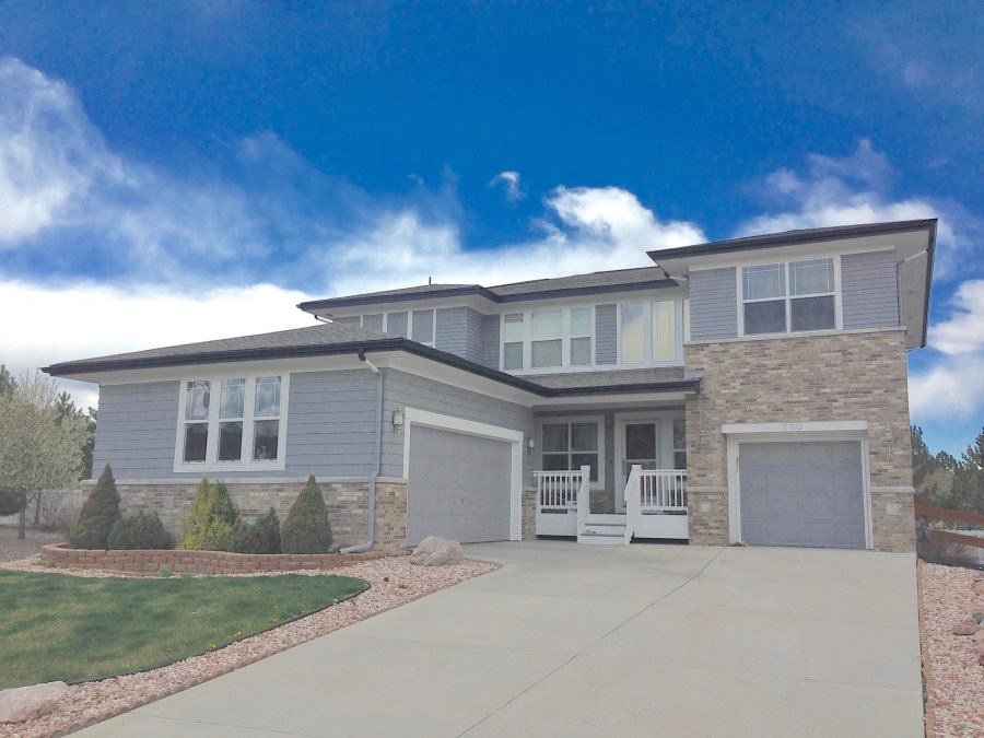 Gray and Brick Exterior Painting