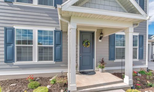 home with grey blue siding in columbia