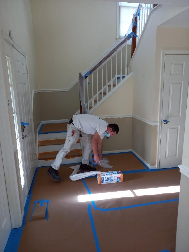 in progress of stairway painting Preview Image 1