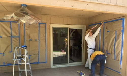 exterior painting in progress