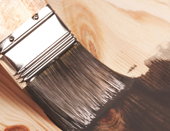 staining wood