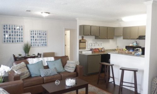 Living Area & Kitchen Before