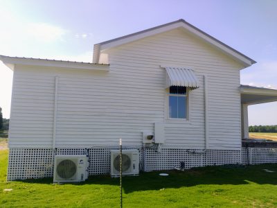 side of house with fresh exterior paint