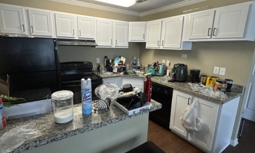 Repainted Kitchen Walls, Trim & Cabinets